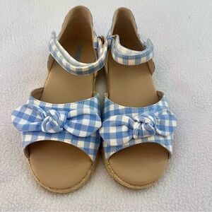 Gymboree Sunny Daisies Gingham Blue Sandals